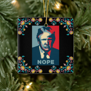 Trump Nope Keramik Ornament