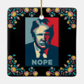 Trump Nope Keramik Ornament (Rückseite)
