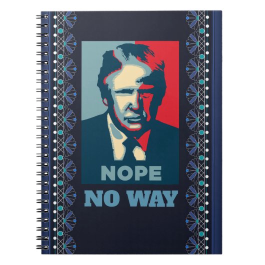 Trump Nope No Way Notebook Notizblock (Vorderseite)