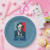 Trump Nope No Way Paper Plate Pappteller (Party)