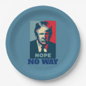 Trump Nope No Way Paper Plate Pappteller (Vorderseite)