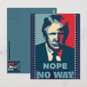 Trump Nope No Way Postcard Postkarte