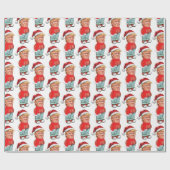 Trump nur ein kalter Typ Weihnachtslustiger Santa Geschenkpapier (Flach)