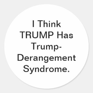 Trump-Nut-Syndrom Hankamer Artjunkhaus Comic-Art Runder Aufkleber