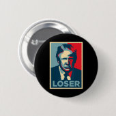 Trump Obama Hope Poster Loser Button (Vorne & Hinten)