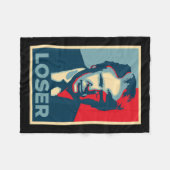 Trump Obama Hope Poster Loser Fleecedecke (Vorderseite (Horizontal))
