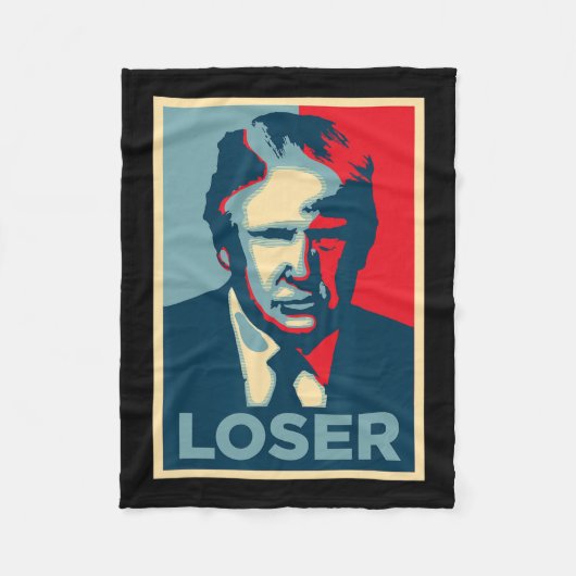 Trump Obama Hope Poster Loser Fleecedecke (Vorderseite)