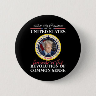 Trump-Oberbefehlshaber 45 47 Revolution von Button