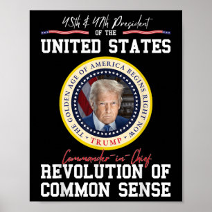 Trump-Oberbefehlshaber des Goldenen Zeitalters Ame Poster