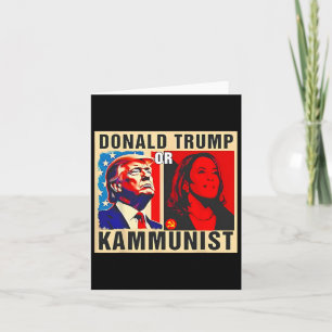 Trump oder Kammunist 2024 Präsidentenwahl Kamala Karte