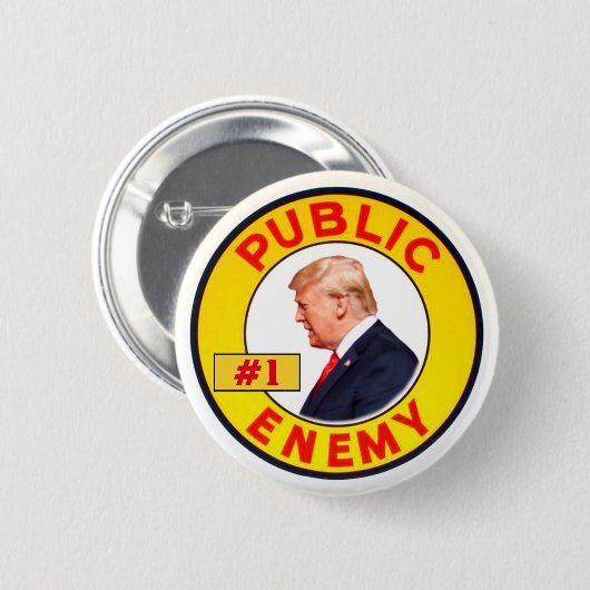 Trump: Öffentlicher Feind #1 Button (Vorne & Hinten)