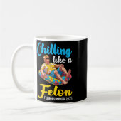 Trump On Pool Float Chilling Like A Felon Funny Su Kaffeetasse (Links)