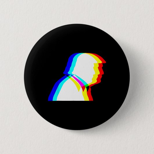 Trump optische Täuschung Edm  Button (Vorderseite)