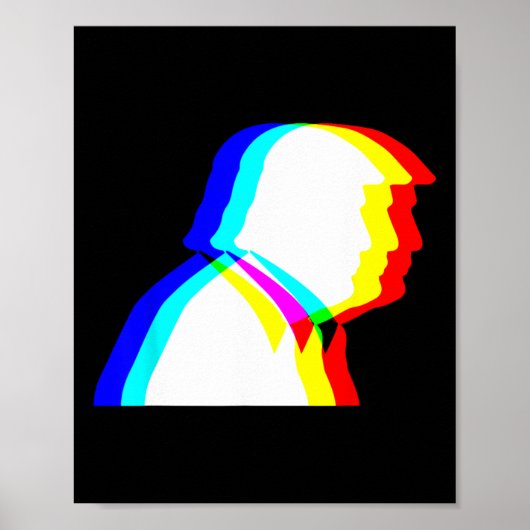 Trump Optische Täuschung Edm  Poster (Vorne)