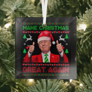 Trump-Ornament, Weihnachten wieder großartig mache Ornament Aus Glas