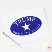 Trump Oval LKW-Aufkleber Abziehen des Sumpfes Ovaler Aufkleber (Umschlag)