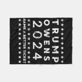 Trump Owens Name A Better Ticket For President Fleecedecke (Vorderseite (Horizontal))