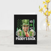 Trump Paddys Back 45 47 St Patricks Da Karte (Gelbe Blume)