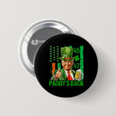 Trump Paddys Back 45 47 St Patricks Day Usa Button (Vorne & Hinten)