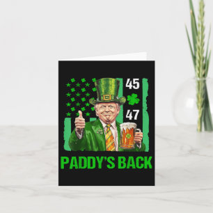 Trump Paddys Back 45 47 St Patricks Day Usa Flag Karte