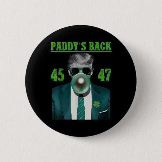 Trump Paddys Back Design - Trump St Button (Vorderseite)