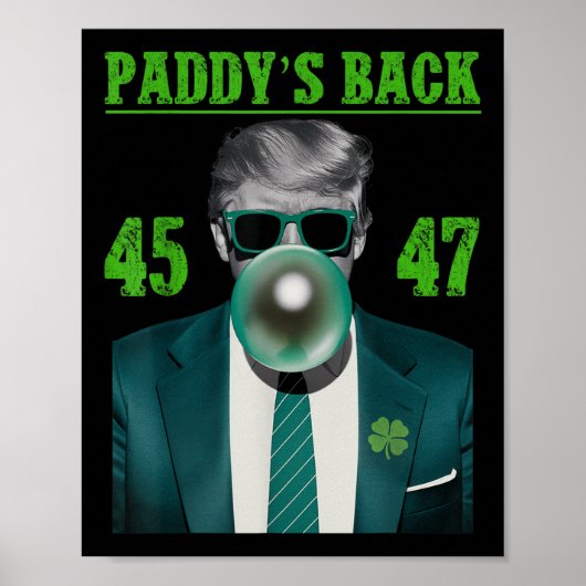 Trump Paddys Back Design - Trump St Poster (Vorne)