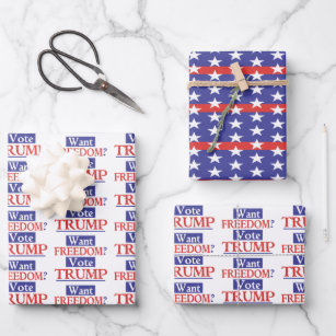 Trump-Papier zum Freiheitsentzug Geschenkpapier Set