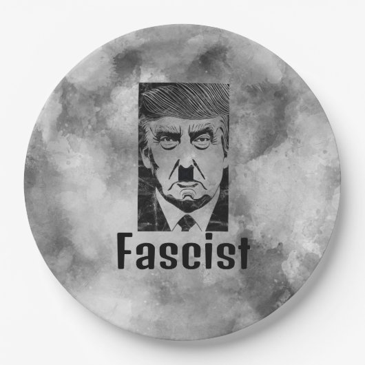 Trump-Papiertüte Pappteller (Vorderseite)