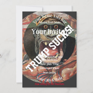 Trump-Party in der Tiki-Bar Rum-Drinks Einladung