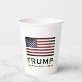 Trump-Party-Tassen mit US-Flagge - Behalt Amerika Pappbecher (Vorderseite)