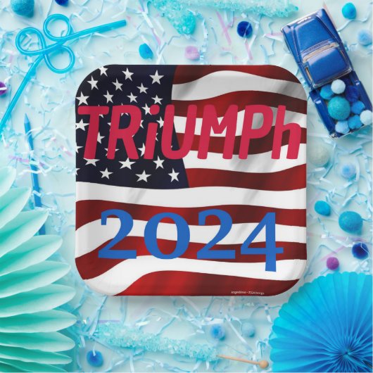 TRUMP-Party-Teller - "TRiUMPh 2024" Pappteller (Party)