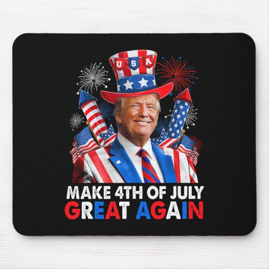 Trump Patriotic Feuerwerk macht 4. Juli Große AG Mousepad (Vorne)