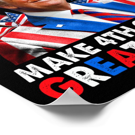 Trump Patriotic Feuerwerk macht 4. Juli Große AG Poster (Ecke)