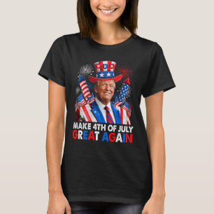 Trump Patriotic Feuerwerk macht 4. Juli Große AG T-Shirt