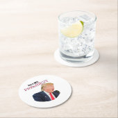 Trump Patriotic 🚗 USA Er ist mein Präsident Runder Pappuntersetzer (Vor Ort)