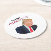 Trump Patriotic 🚗 USA Er ist mein Präsident Runder Pappuntersetzer (Angewinkelt)