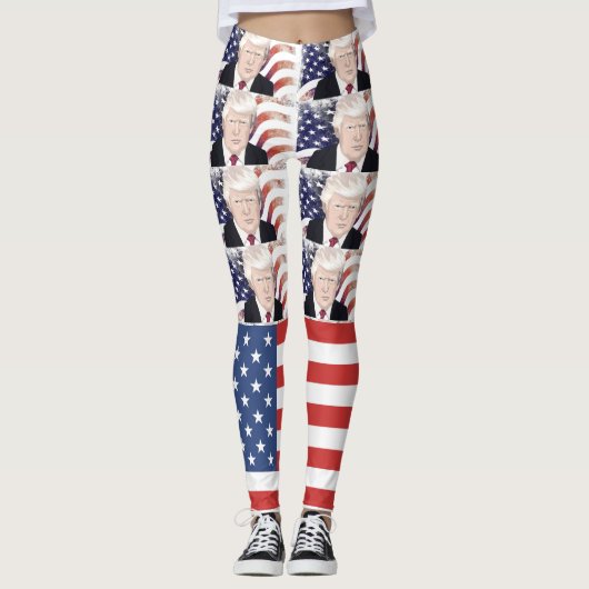 TRUMP PATRIOTIC YOGA PANS LEGGINGS (Vorderseite)