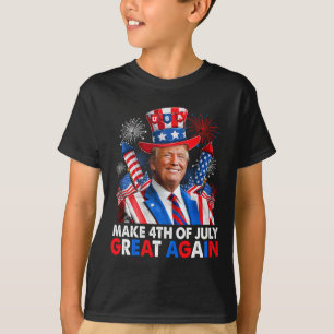 Trump Patriotisches Feuerwerk Macht 4. Juli Großar T-Shirt