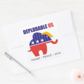 Trump Pence 2016 Elephant Toupee Sticker (Umschlag)