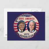 TRUMP PENCE 2016 POSTKARTE (Vorne/Hinten)