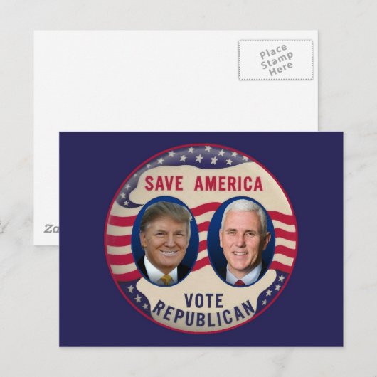 TRUMP PENCE 2016 POSTKARTE (Vorne/Hinten)