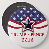 Trump Pence 2016 Präsidentschaftswahlkampagne Button (Vorne & Hinten)