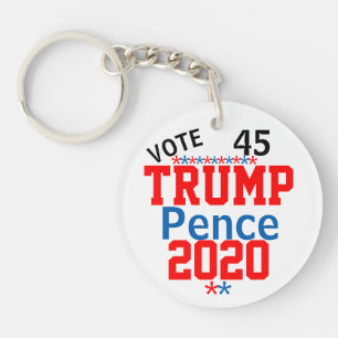 Trump Pence 2020 BEARBEITE Namen Details Schlüsselanhänger