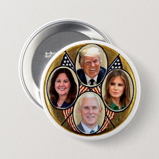 Trump/Pence 2020 Button (Vorne & Hinten)