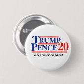 TRUMP PENCE 2020 BUTTON (Vorne & Hinten)