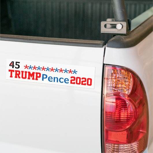 Trump Pence 2020 Red White Blue Stars EDIT NAMES Autoaufkleber (Auf Lkw)