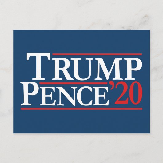 Trump Pence 2020 - Vintages Reagan-Design Postkarte (Vorderseite)