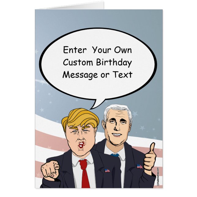 Trump Pence Birthday Card - Anpassen Sie Ihre Bots (Vorne)