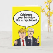 Trump Pence Birthday Card - Feiern Sie Ihren Gebur Karte (Gelbe Blume)