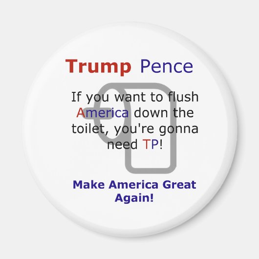 Trump Pence Funny Meme Wahl 2016 Magnet (Vorne)